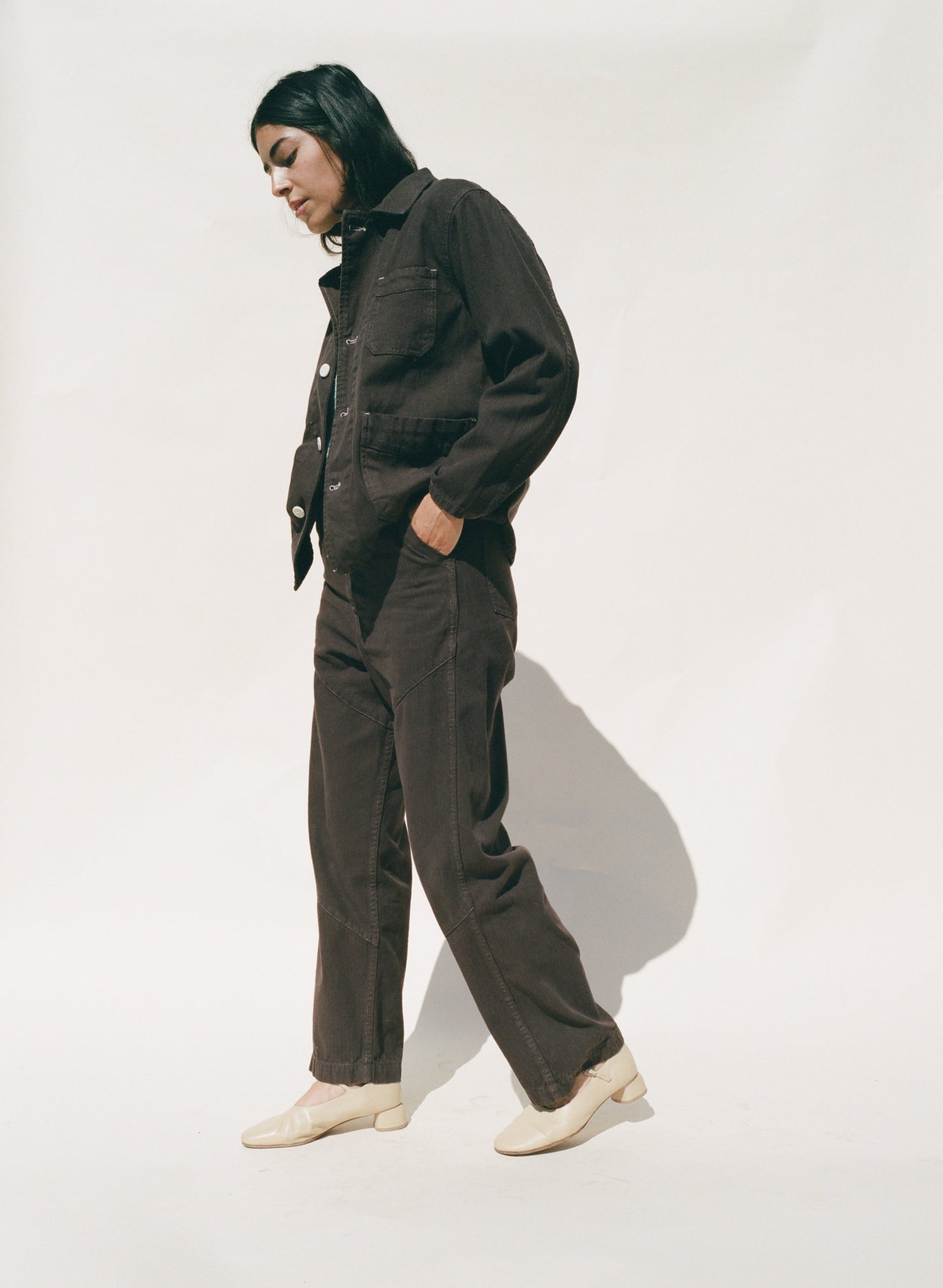Cape Seamed Pant - Herringbone