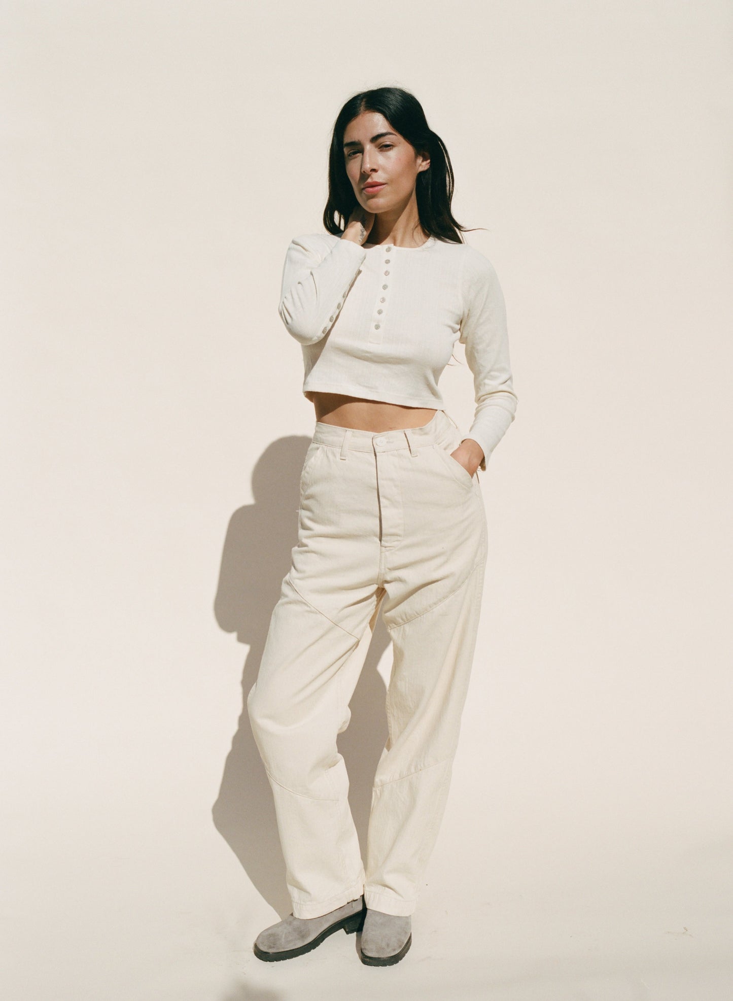 Cape Seamed Pant - Herringbone