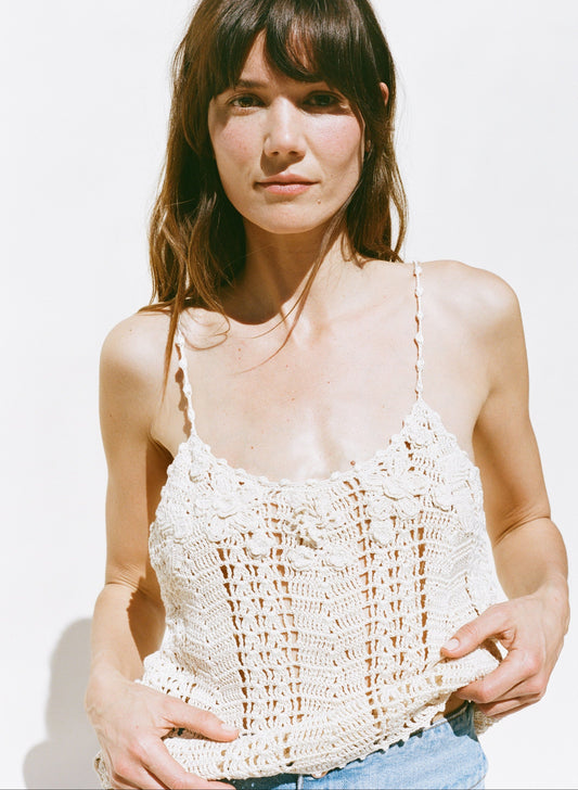 Karina Crochet Camisole - Cream