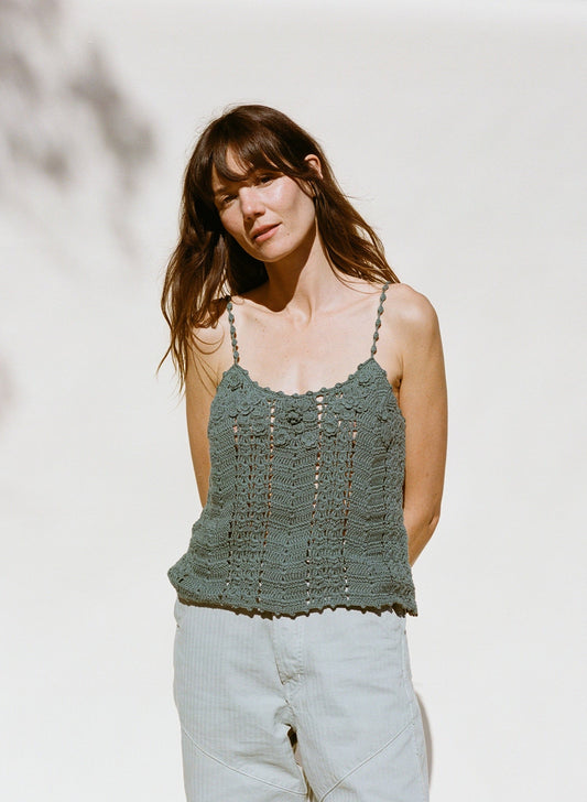 Karina Crochet Camisole - Sea