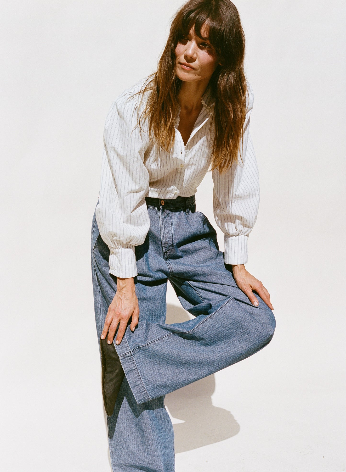 Tati Trouser - Herringbone Denim