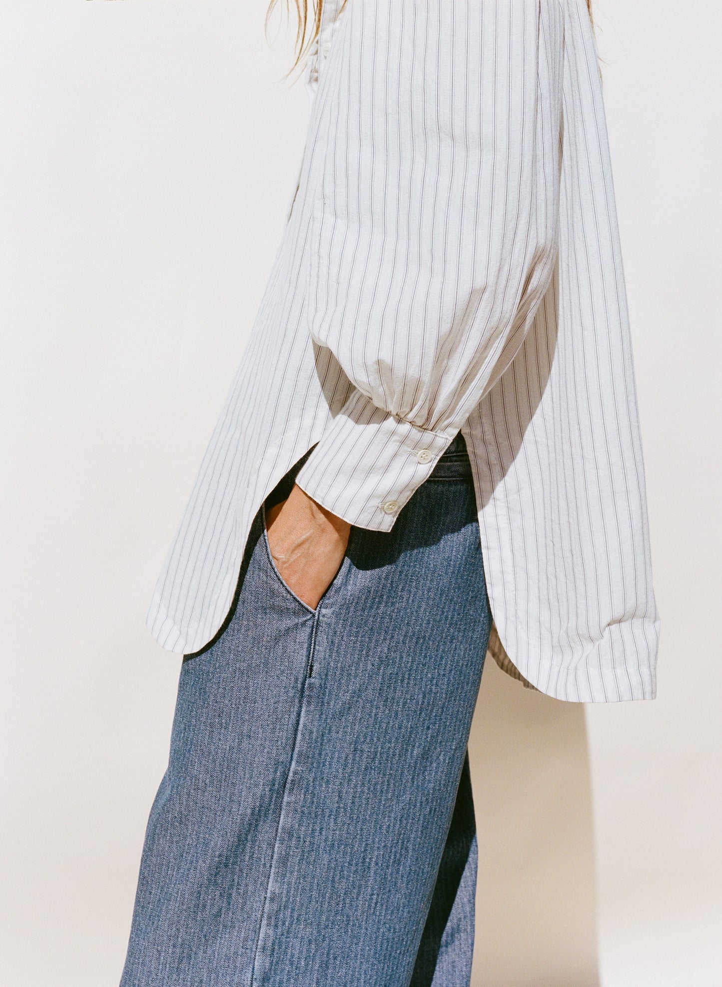 Tati Trouser - Herringbone Denim