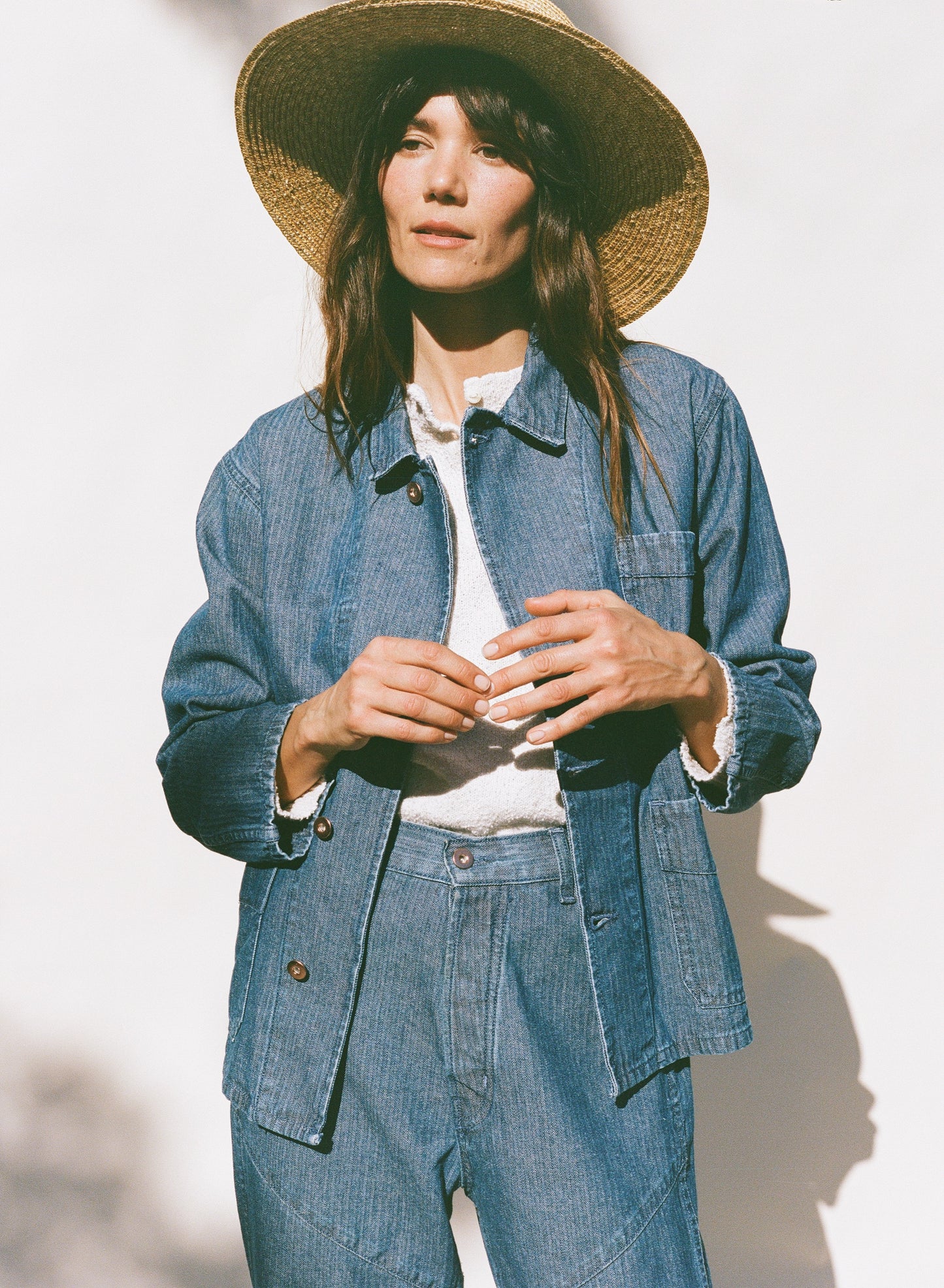 Rue Jacket - Denim Herringbone