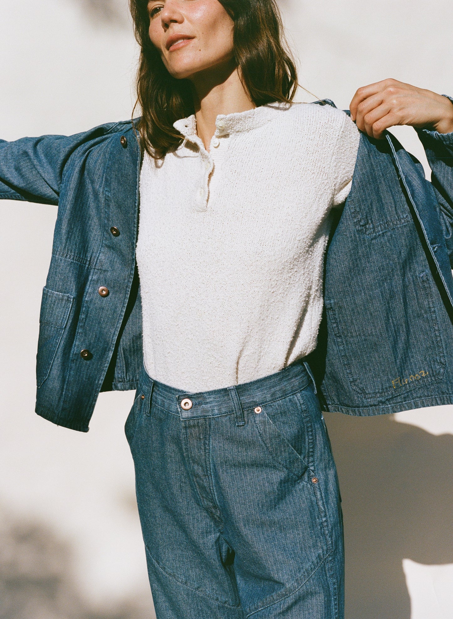 Rue Jacket - Denim Herringbone