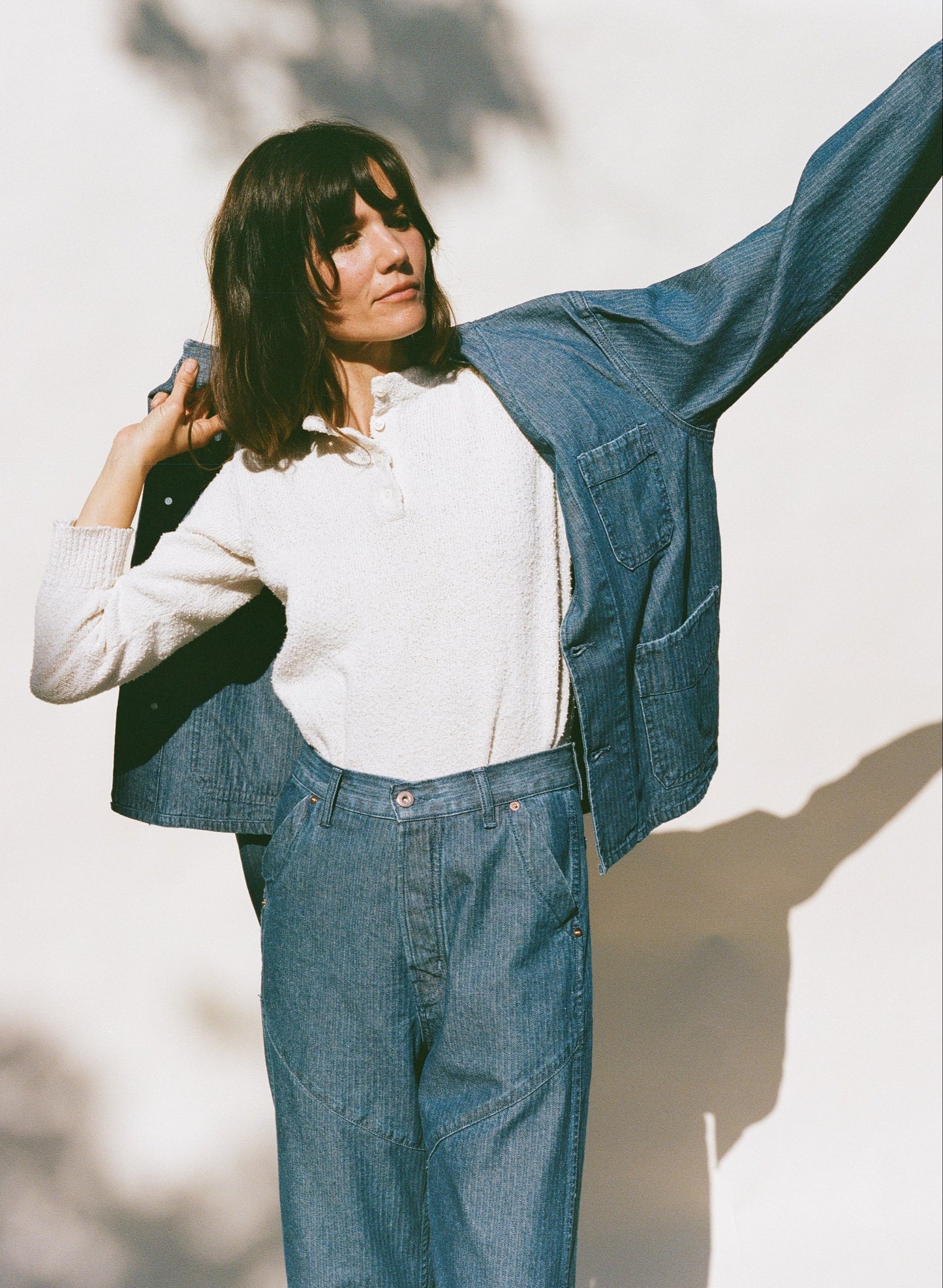 Rue Jacket - Denim Herringbone