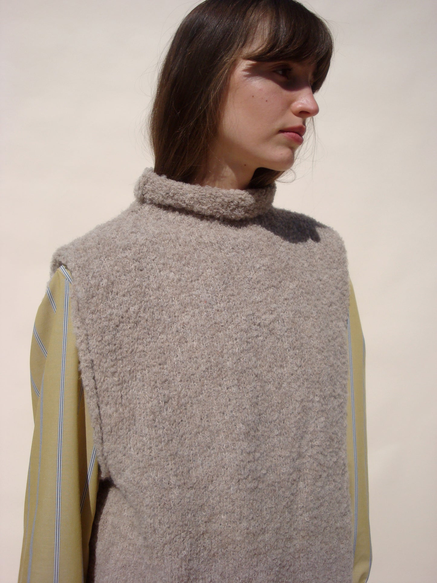 Bea Mock Neck Vest - Camel