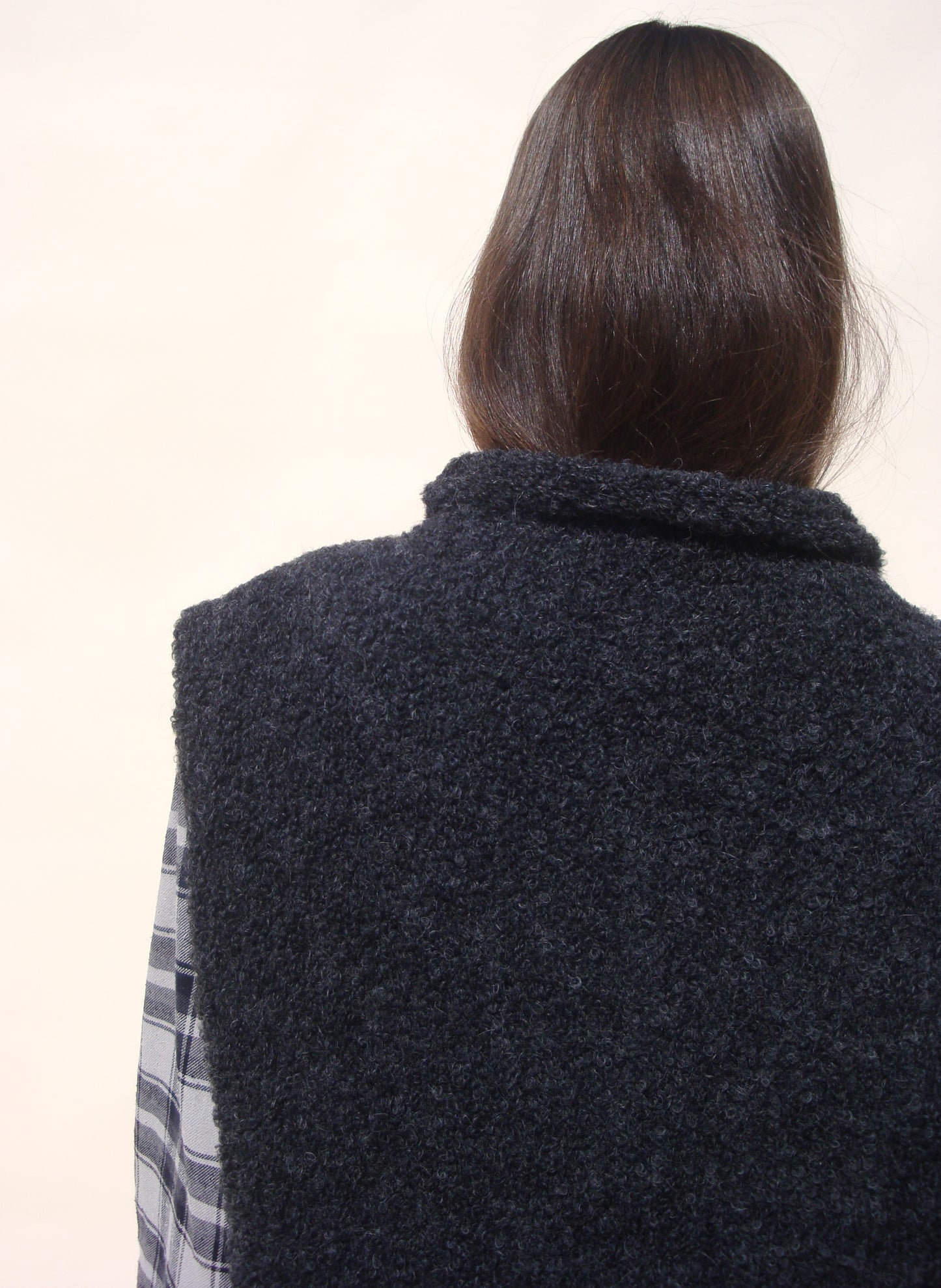 Bea Mock Neck Vest - Charcoal