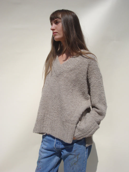 Misha V Neck Sweater - Camel