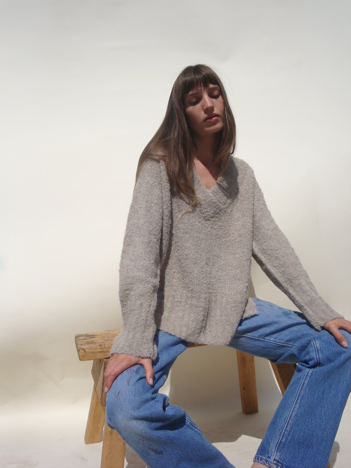Misha V Neck Sweater - Camel