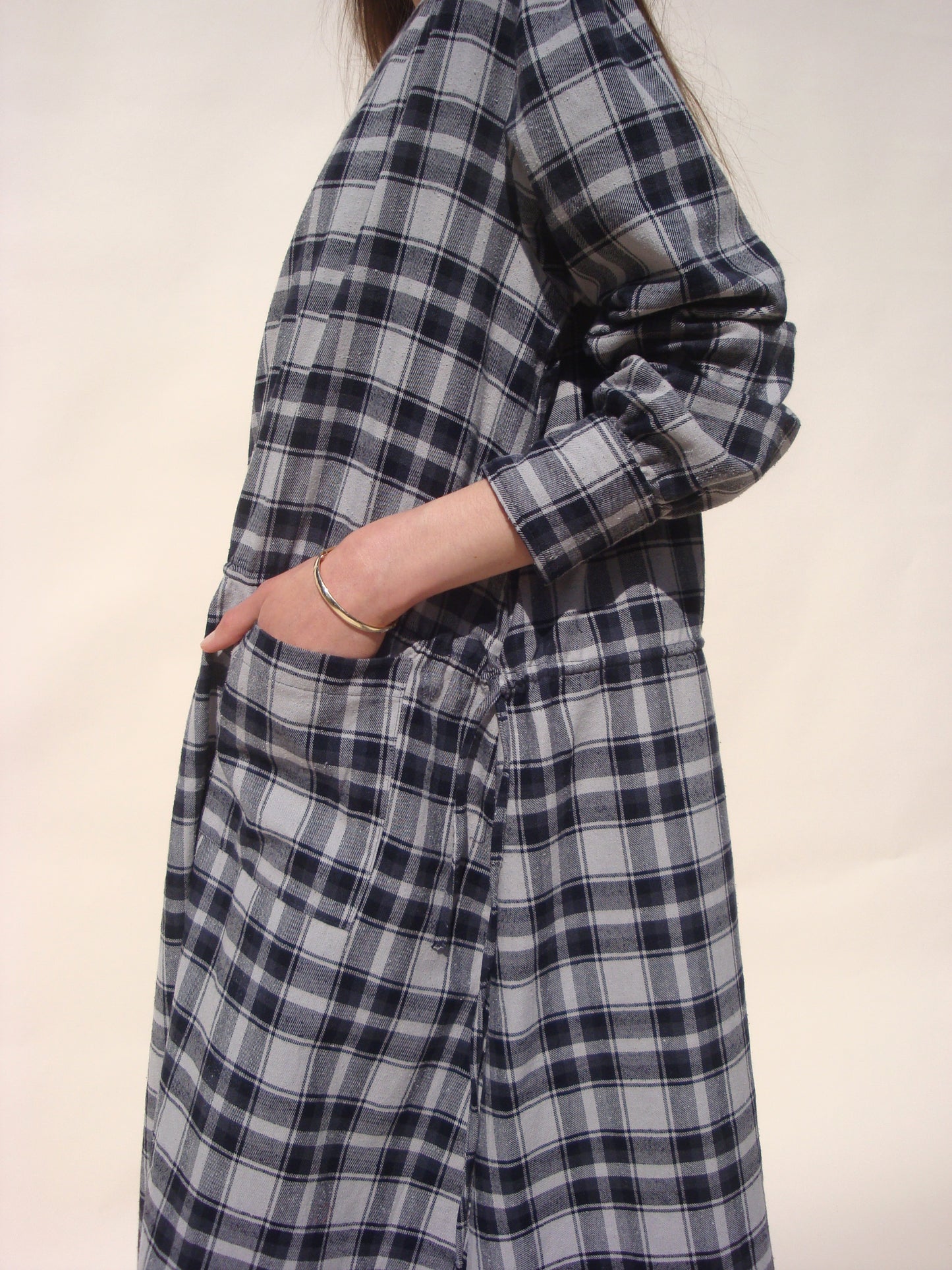 Fleur Easy Dress - Midnight Tartan