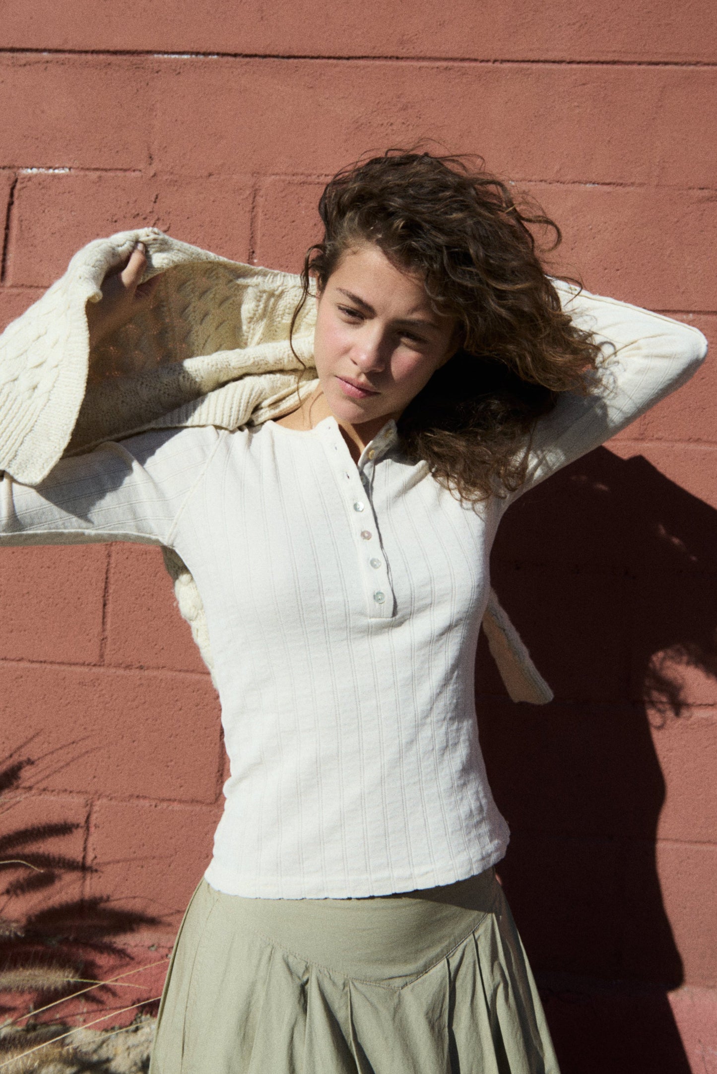 Henley Tee - Pointelle