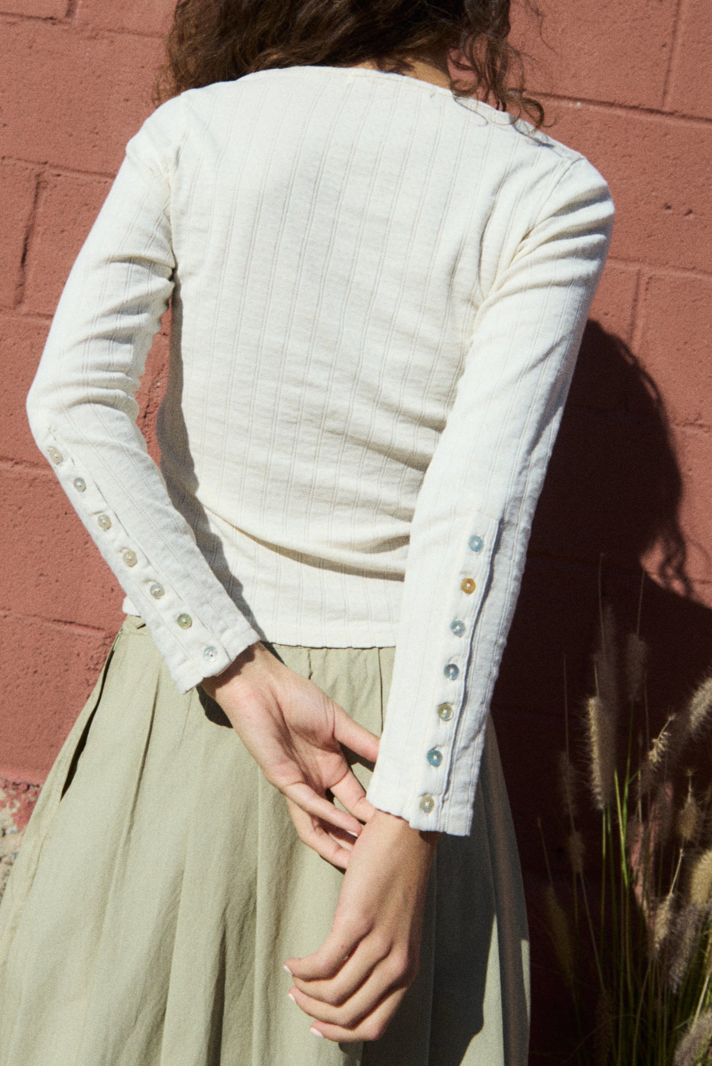 Henley Tee - Pointelle