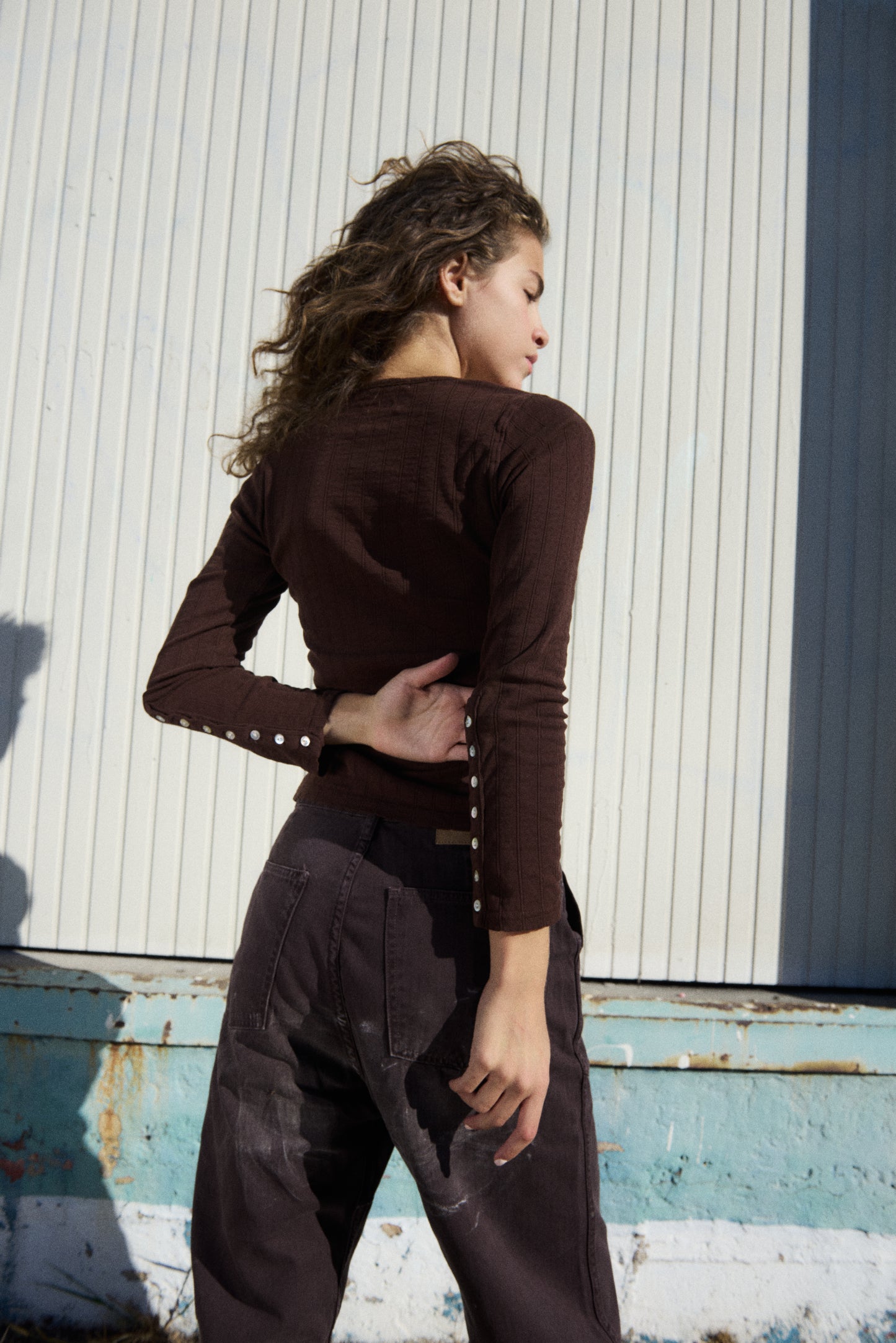 Henley Tee - Pointelle