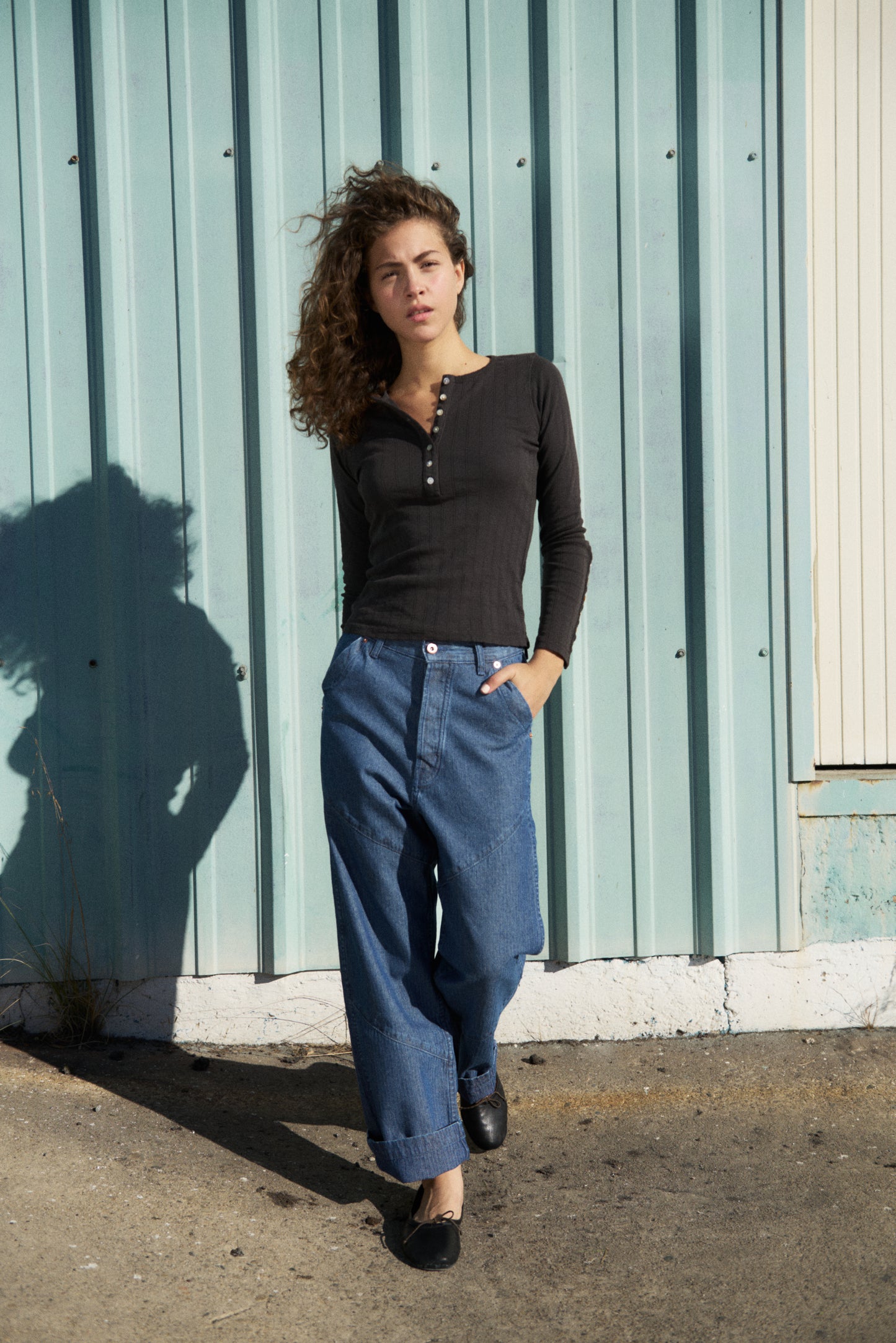 Henley Tee - Pointelle