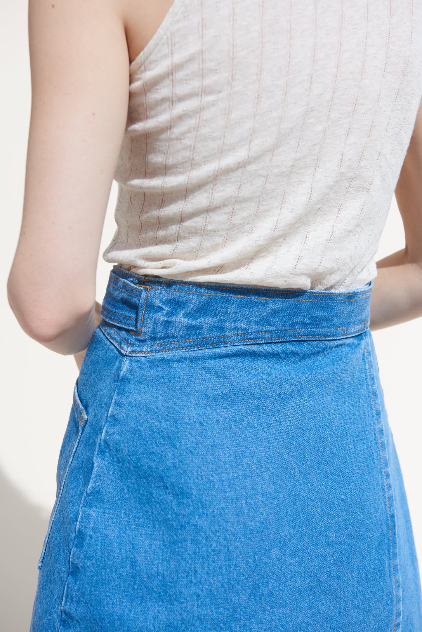 Ada Skirt - Denim Saddle Wash