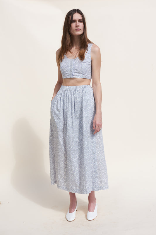 Evan Maxi Skirt - Lino Floral