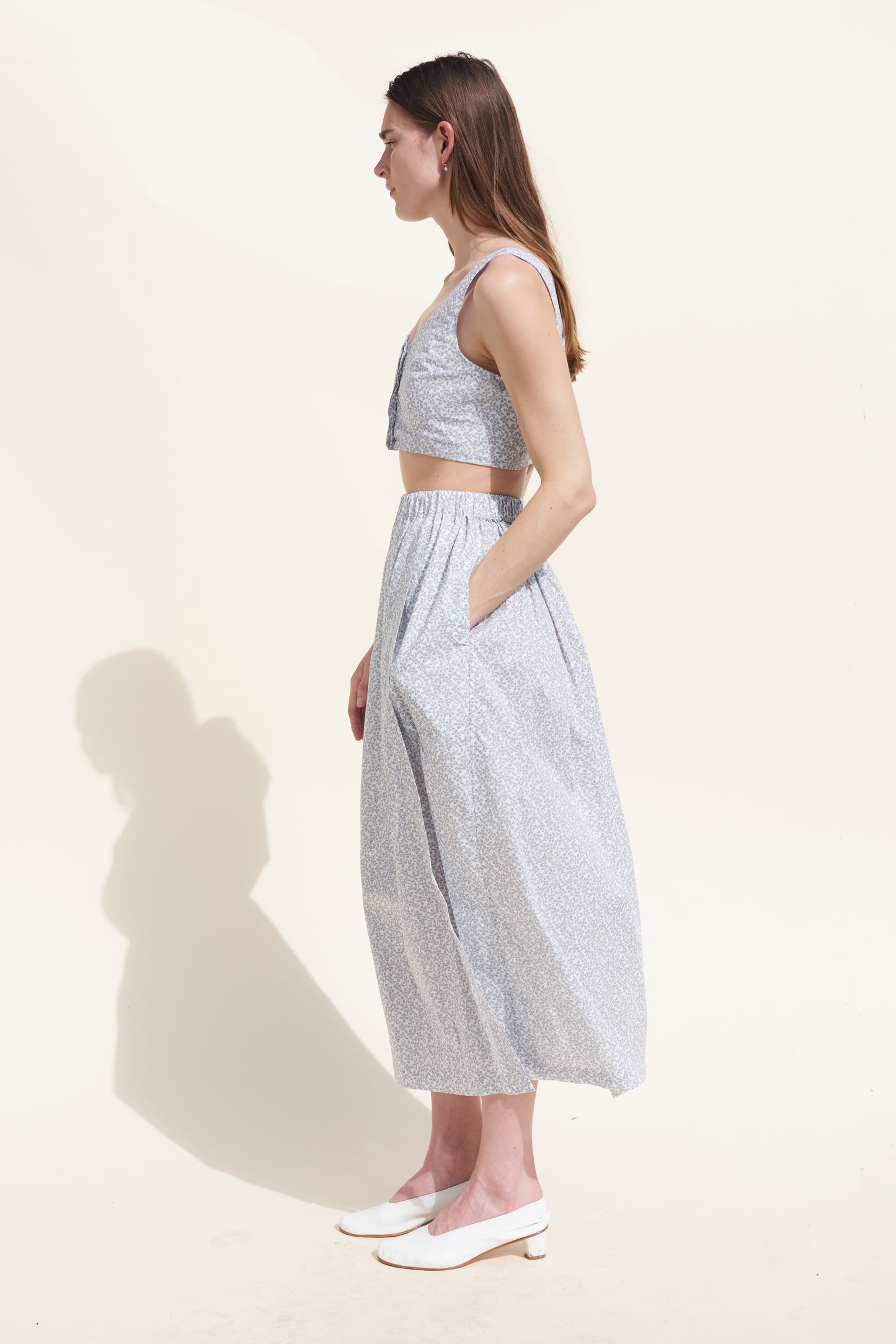 Evan Maxi Skirt - Lino Floral