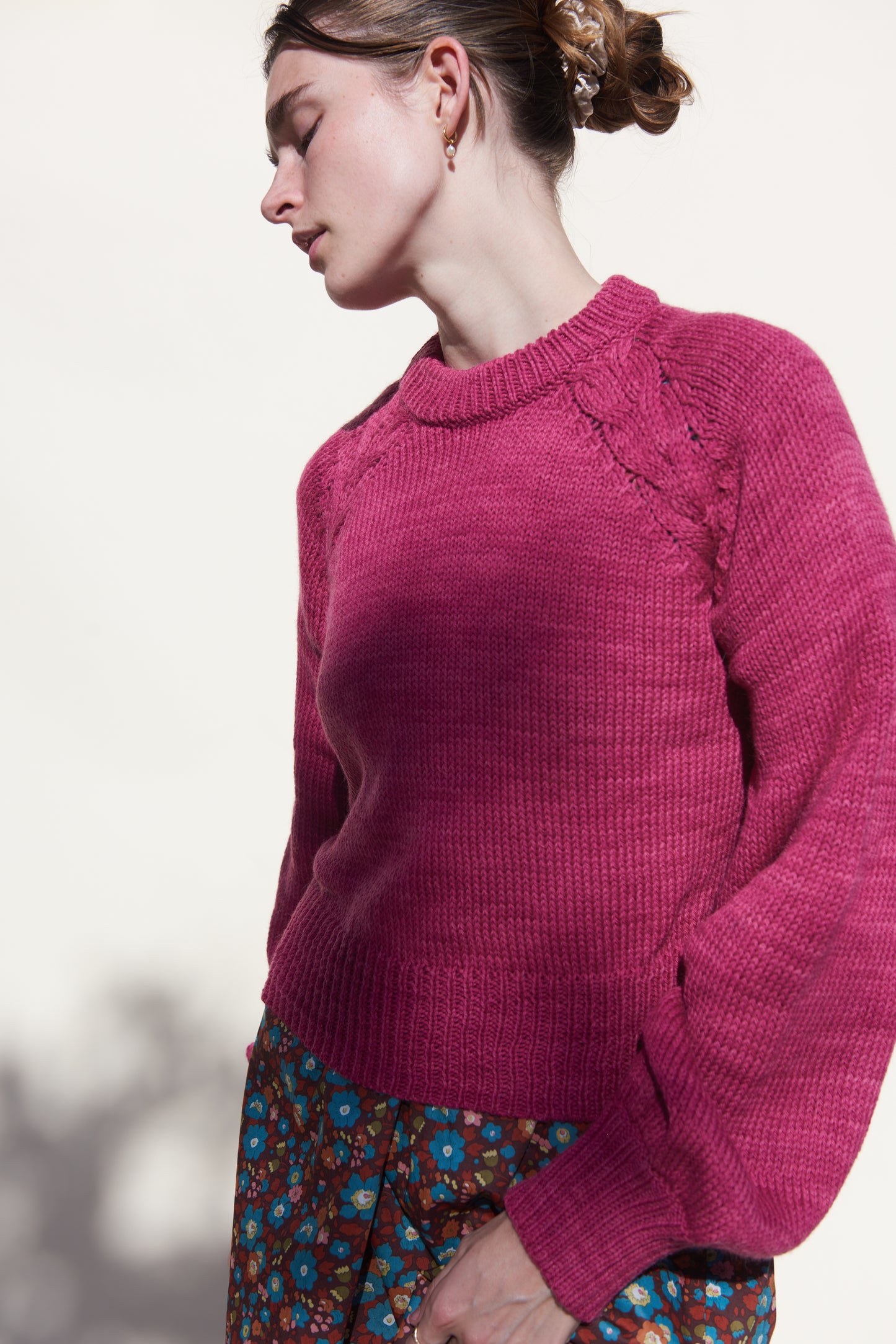 Pauline Pullover - Botanical Magenta
