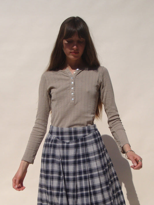 Henley Tee - Pointelle