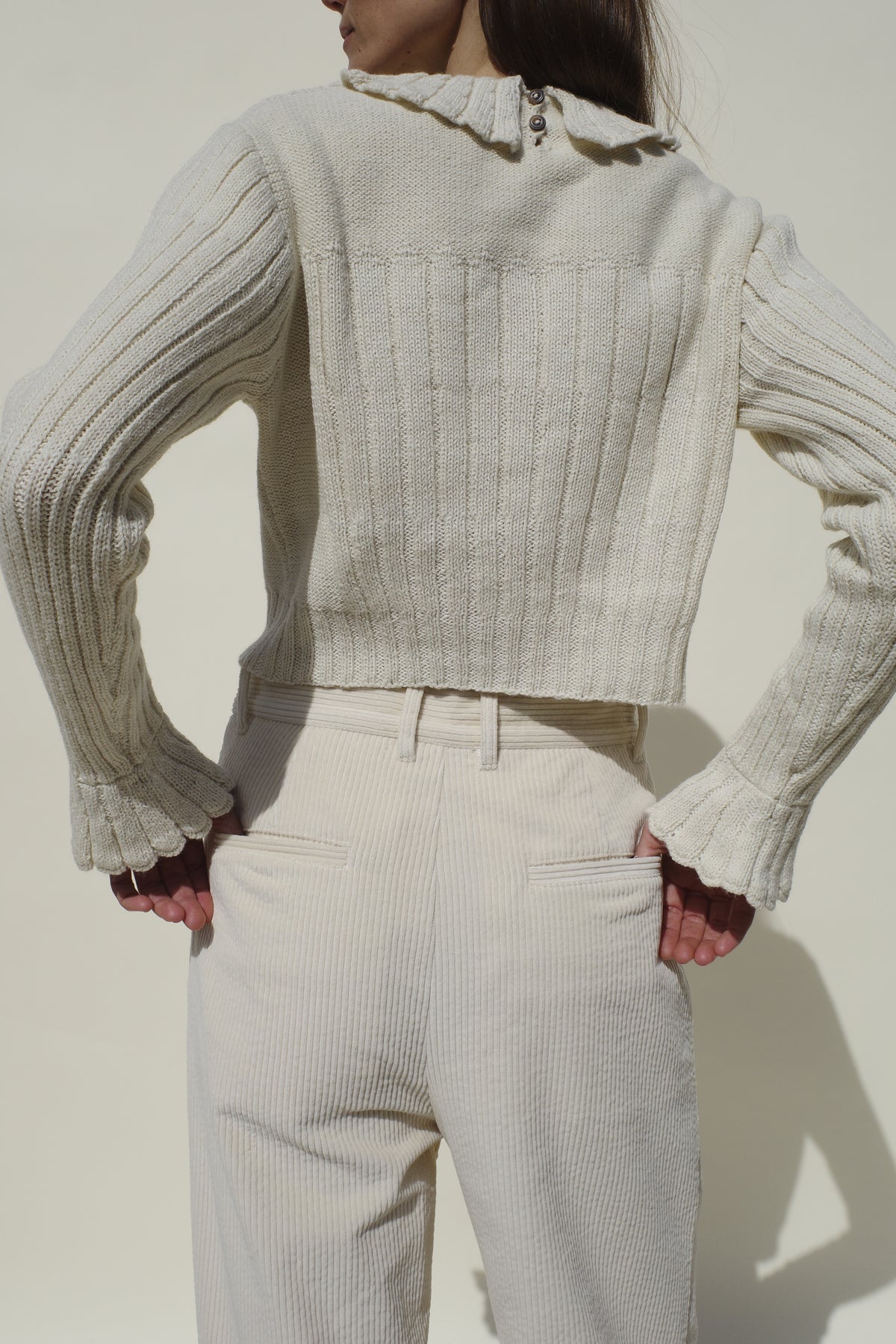 Petal Collar Jumper - Milk