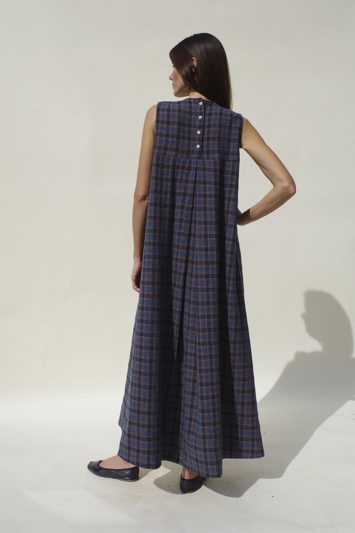 Iona Dress - Lapis Plaid