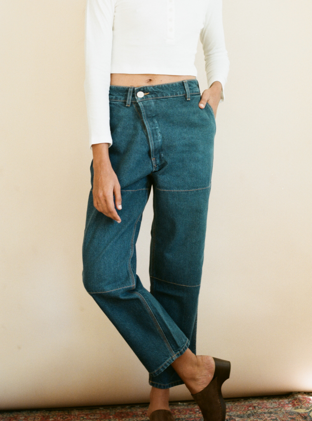 Cross Front Hunting Pant - Denim Timp Wash