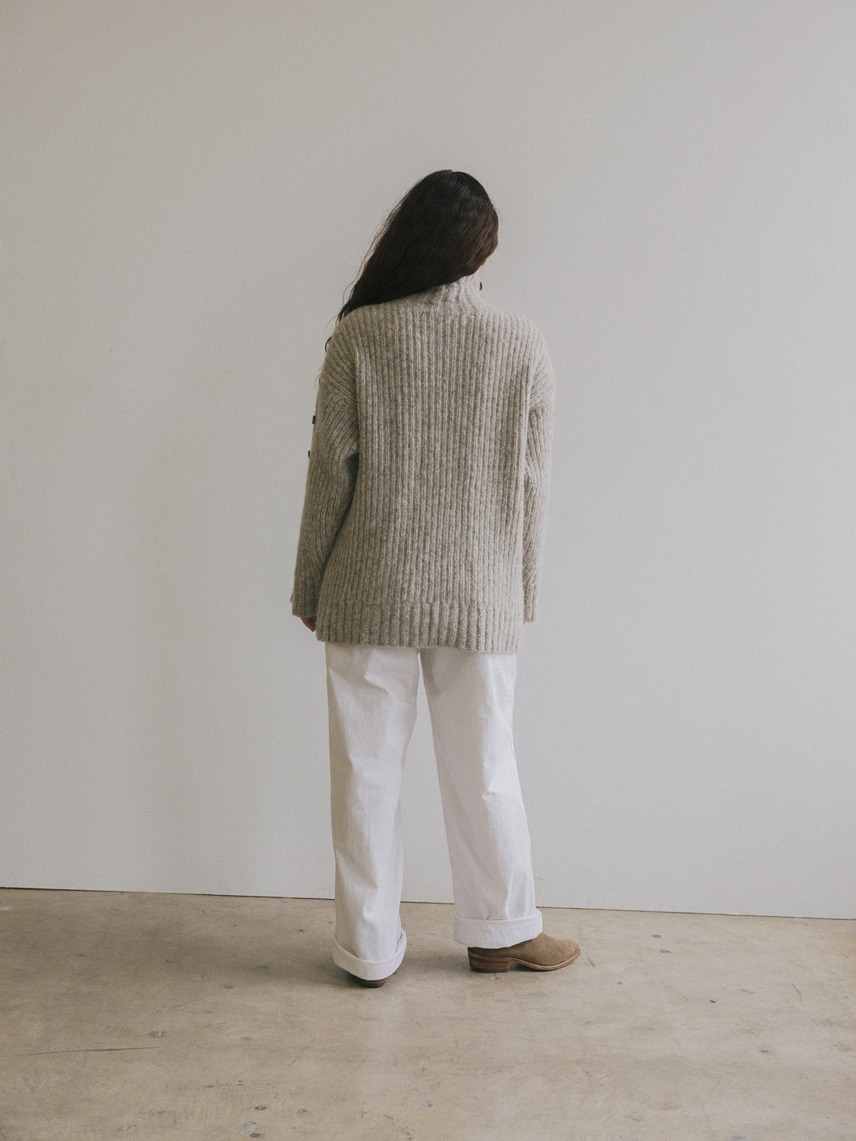 Alta Button Turtleneck - Fog