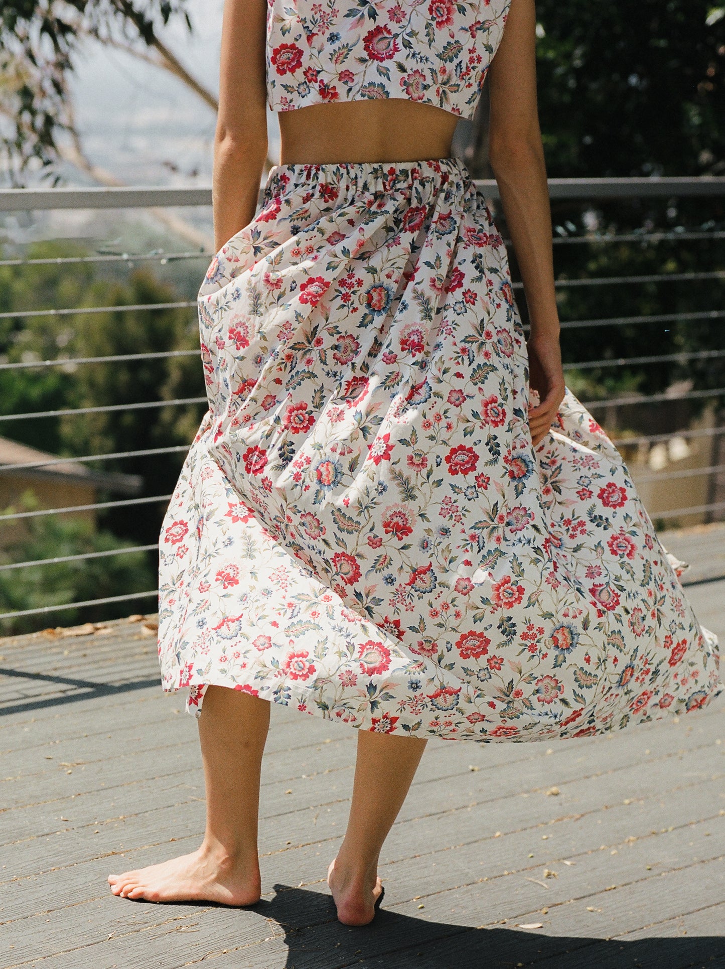 Evan Maxi Skirt - Perennial Floral