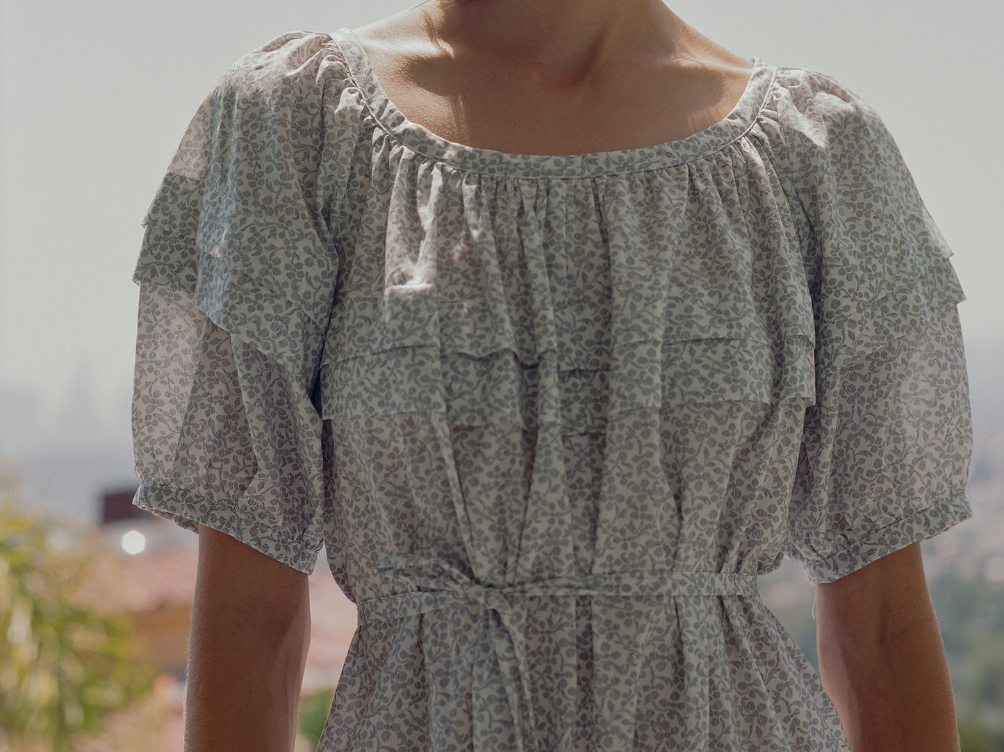 Jo Gather Dress - Lino Floral