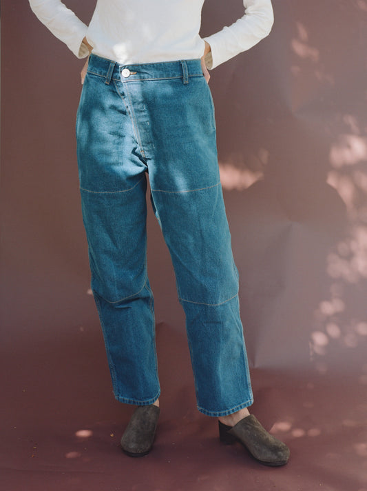 Cross Front Hunting Pant - Denim Timp Wash
