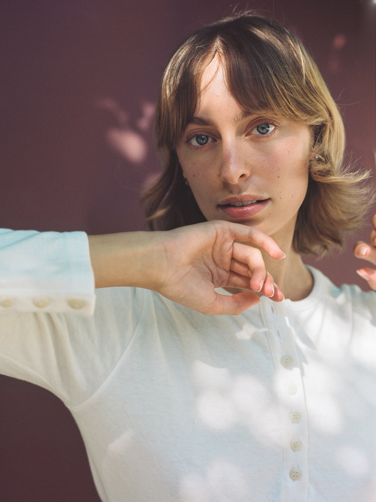 Cropped Henley Tee