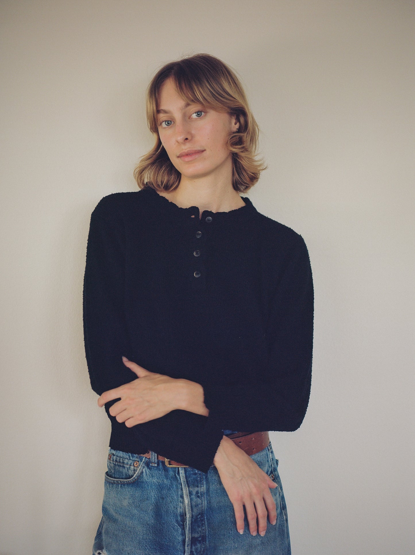 Ski Henley - Noir