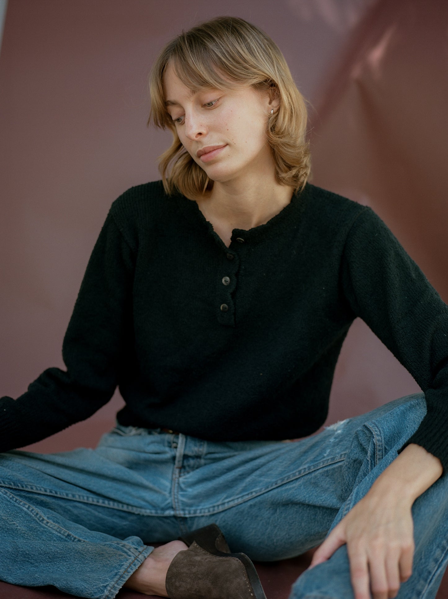 Ski Henley - Noir