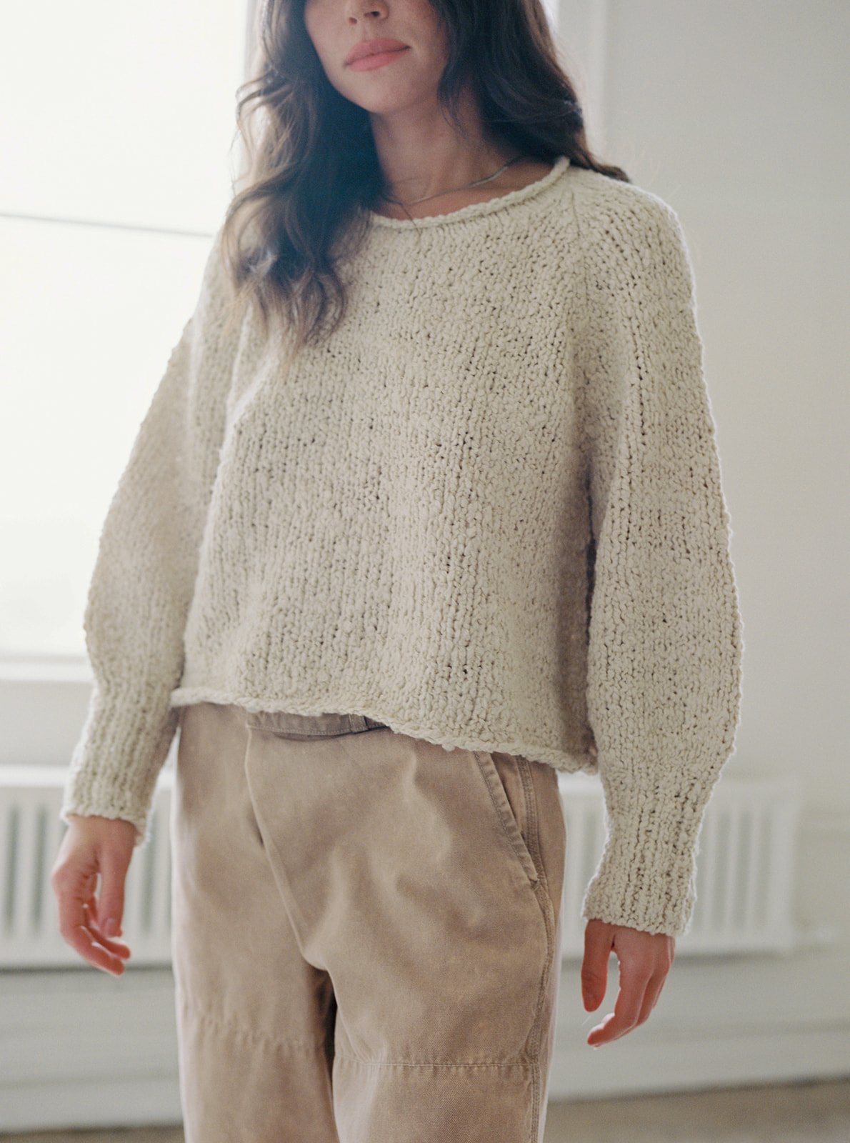 Nogu Handknit Pullover - Crema - Pre-Order