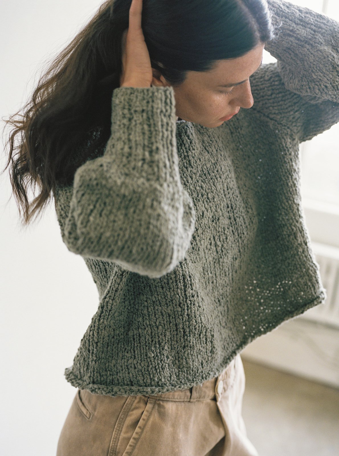 Nogu Handknit Pullover - Iron - Pre-Order