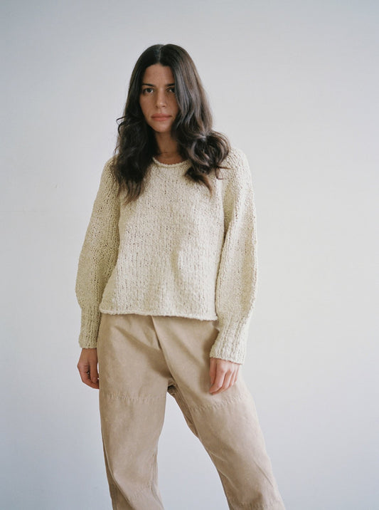 Nogu Handknit Pullover - Crema - Pre-Order