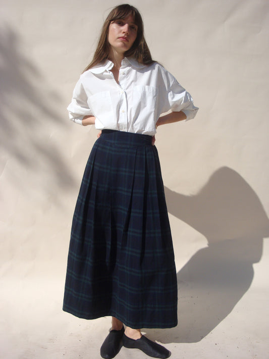 Bower Pleated Skirt - Black Watch Tartan
