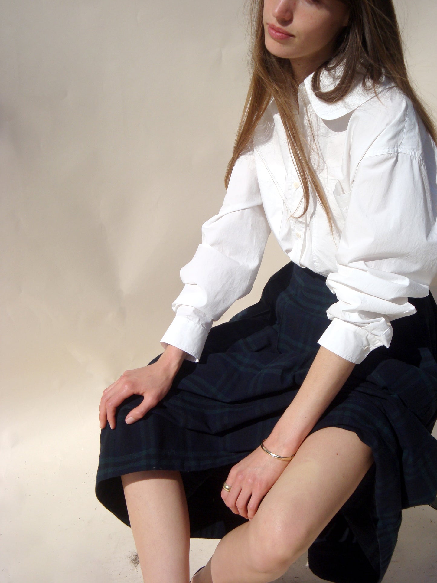 Bower Pleated Skirt - Black Watch Tartan