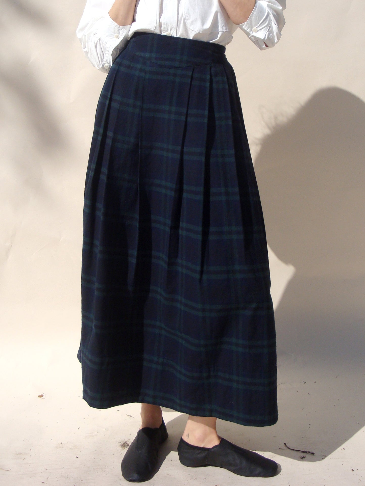 Bower Pleated Skirt - Black Watch Tartan