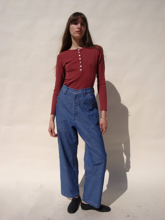 Cape Seam Pant - Herringbone Denim