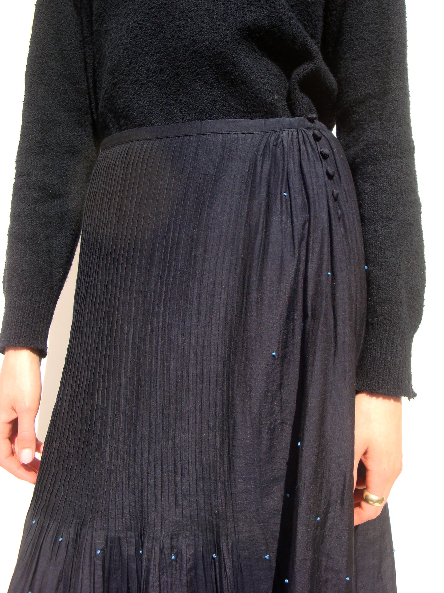 Romy Pintuck Skirt - Noir