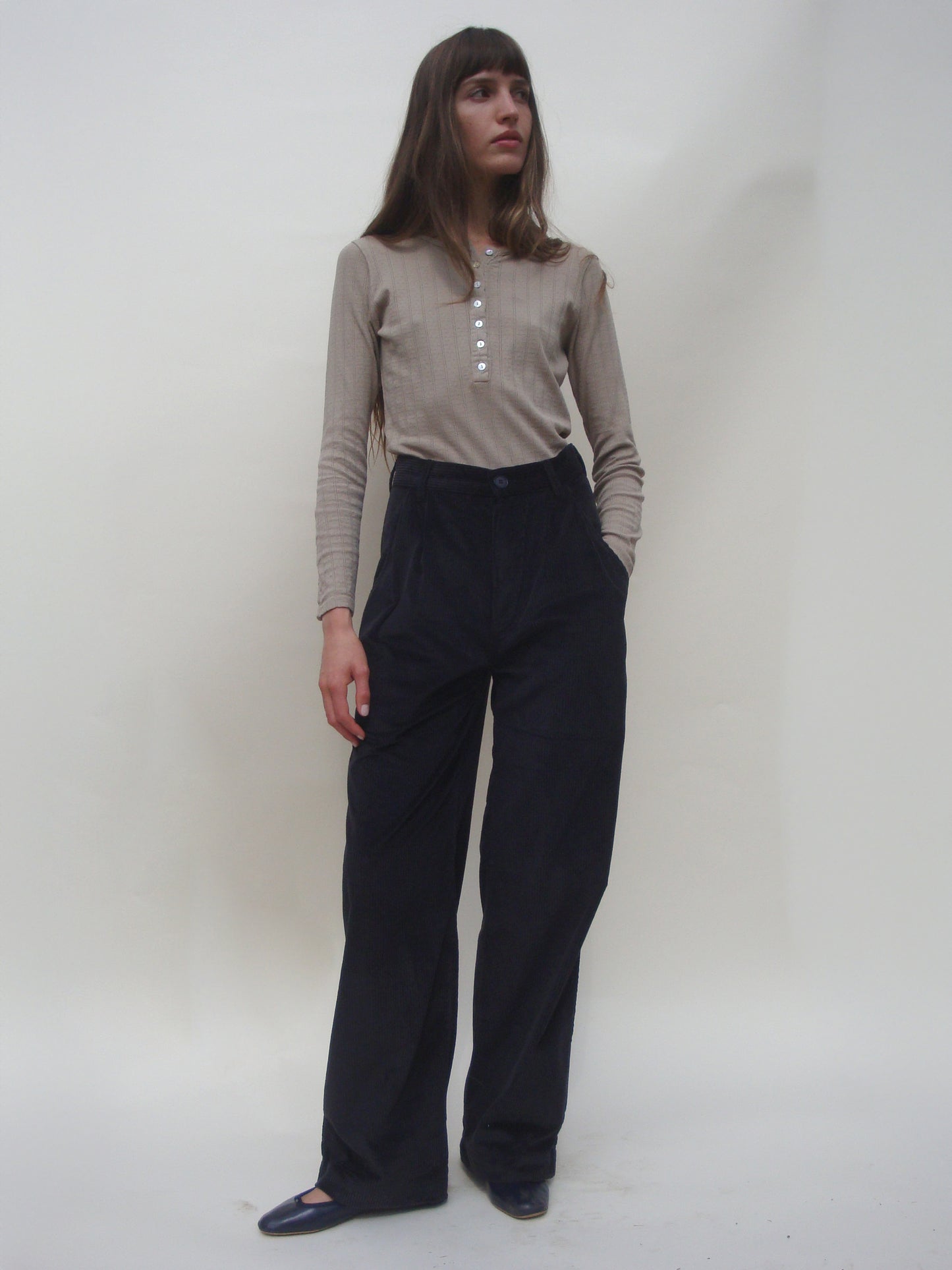 Tati Trouser - Noir Corduroy