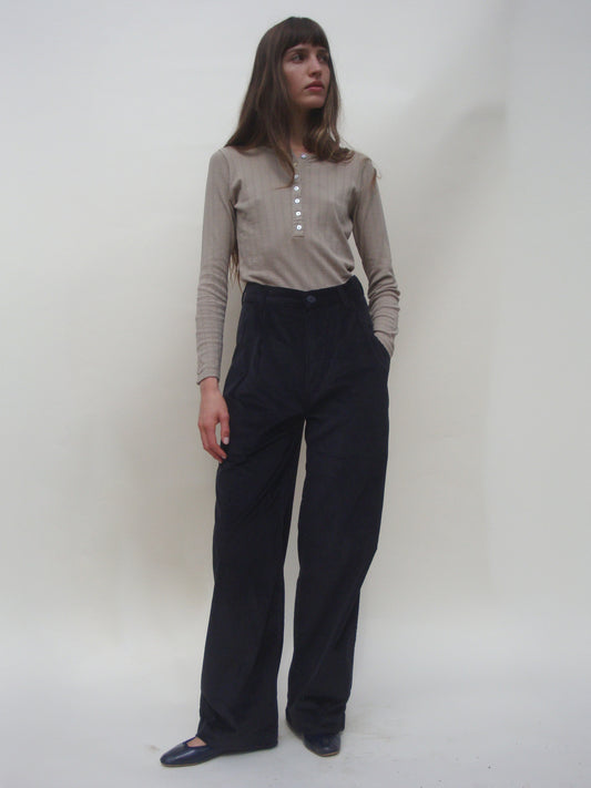 Tati Trouser - Noir Corduroy