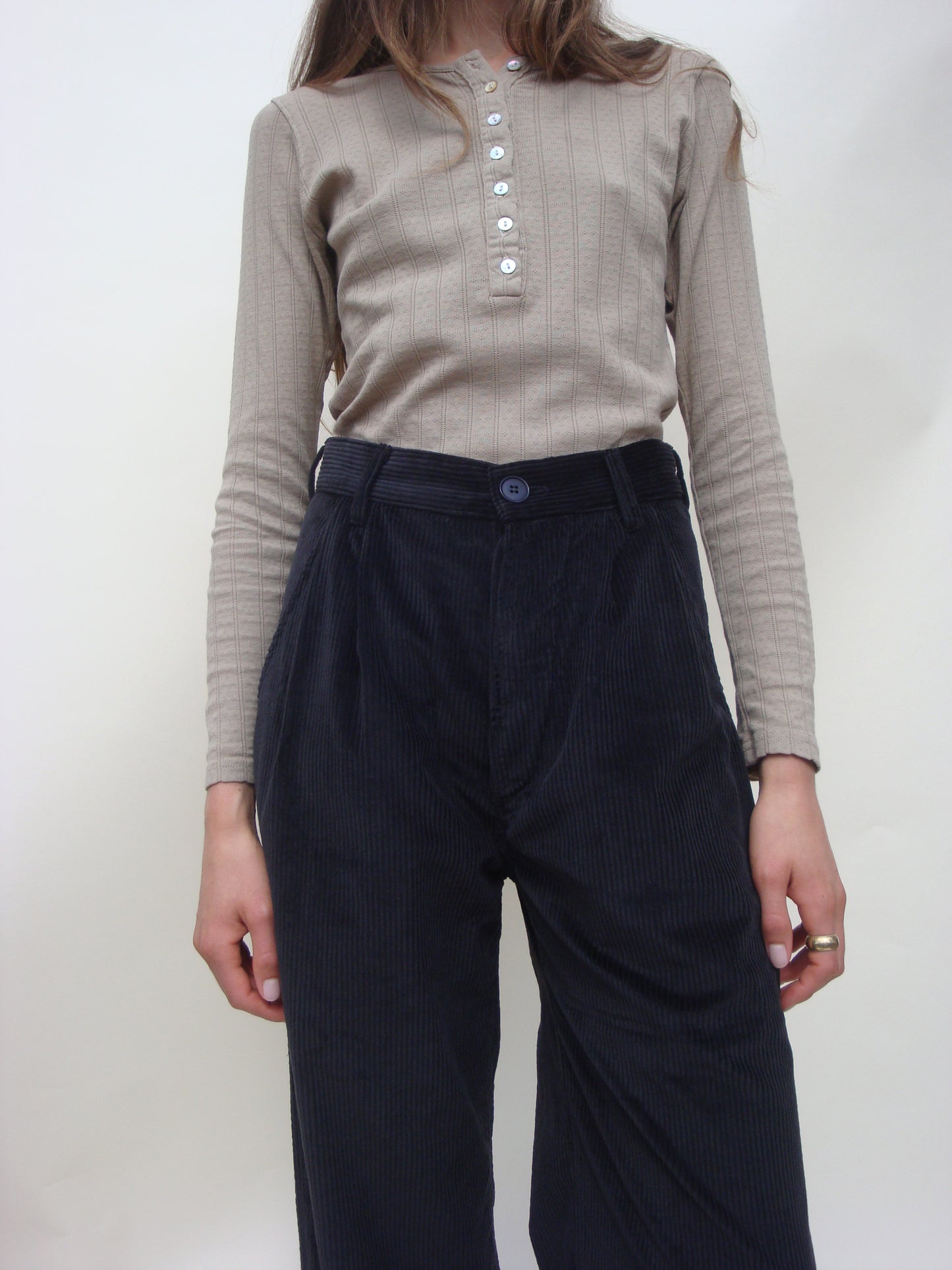 Tati Trouser - Noir Corduroy