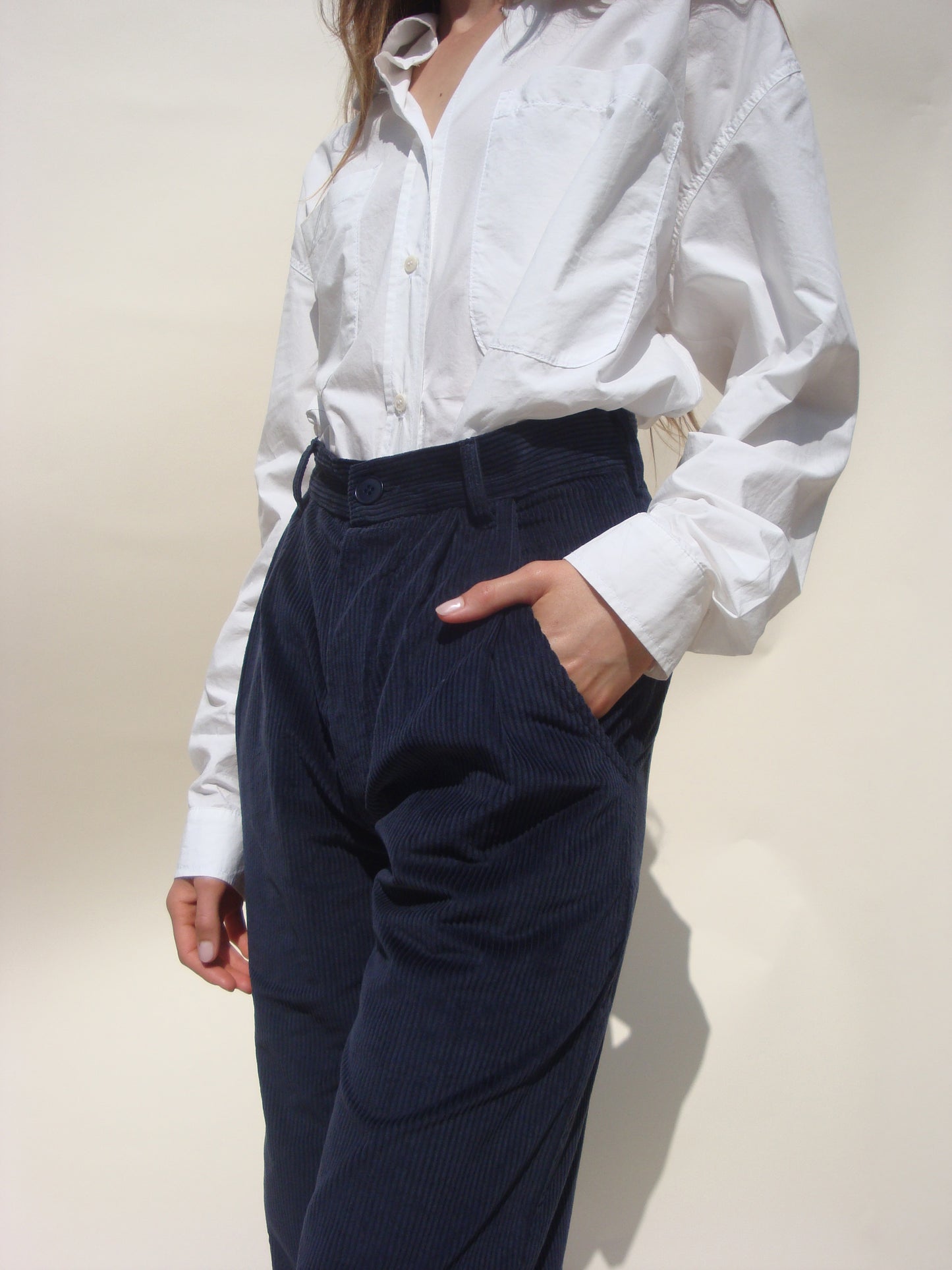 Tati Trouser - Navy Corduroy