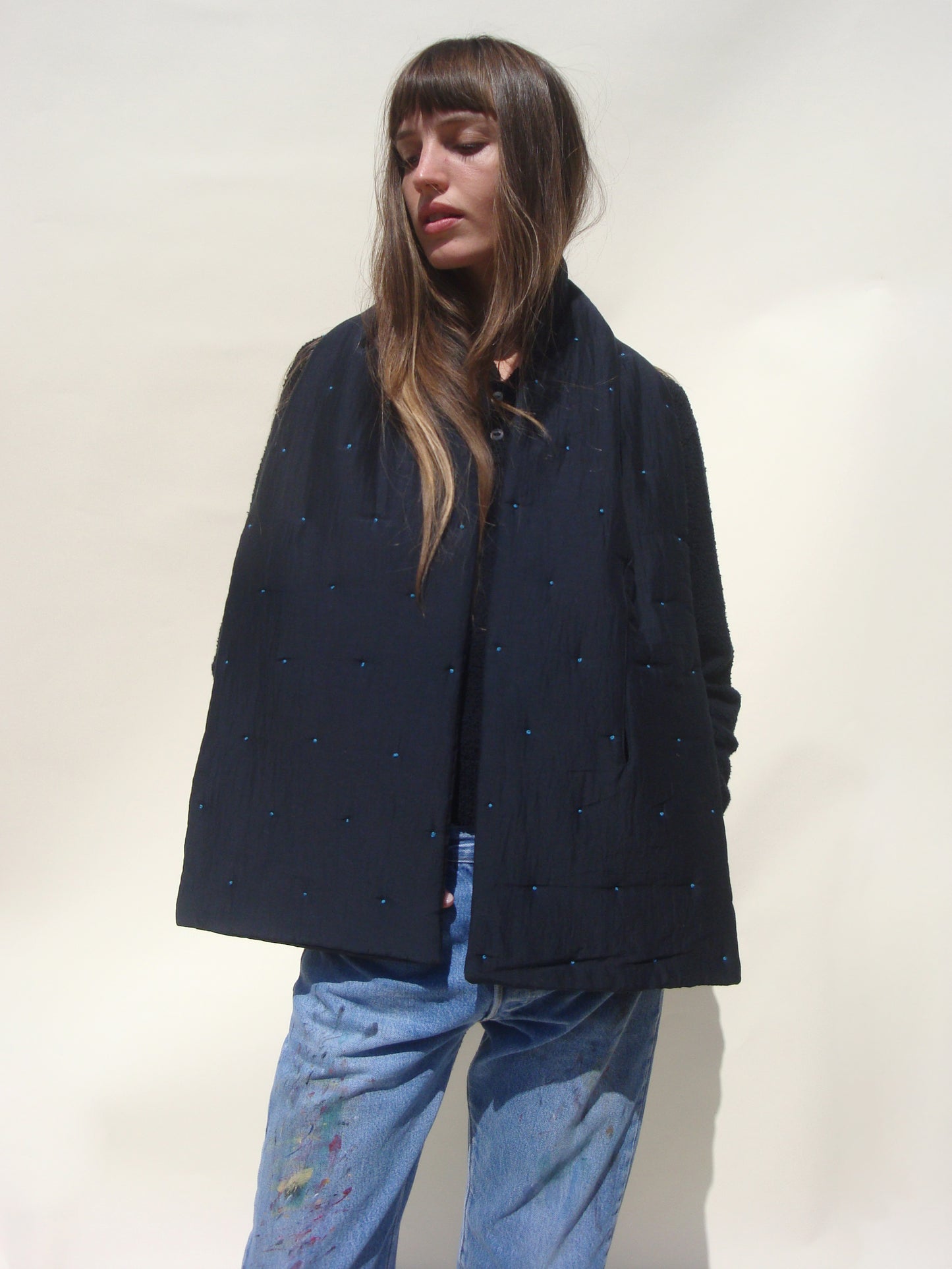 Ebba Quilted Scarf - Noir