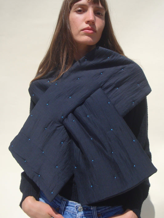 Ebba Quilted Scarf - Noir
