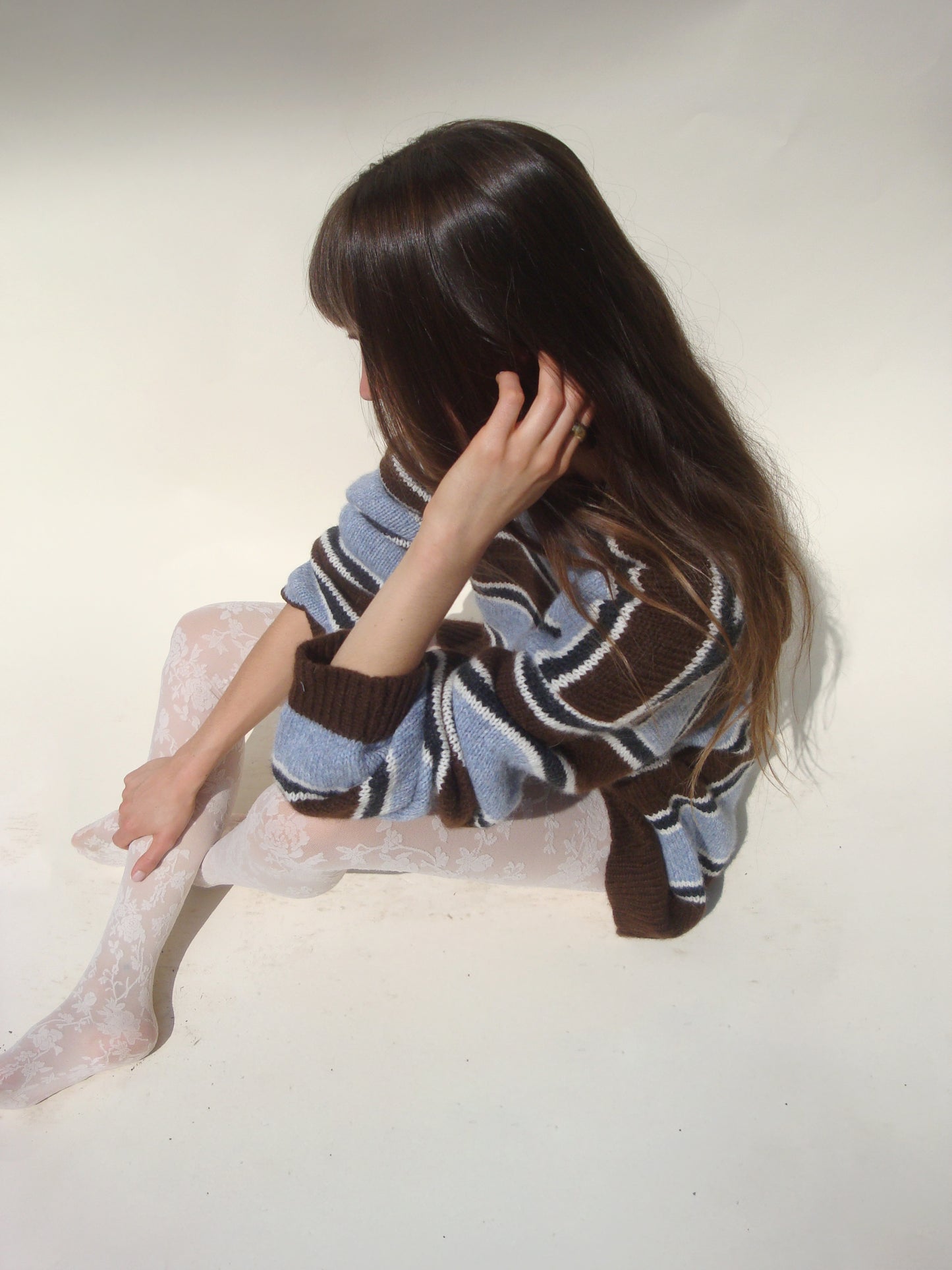 Sienna Striped Crew - Skylight Stripe