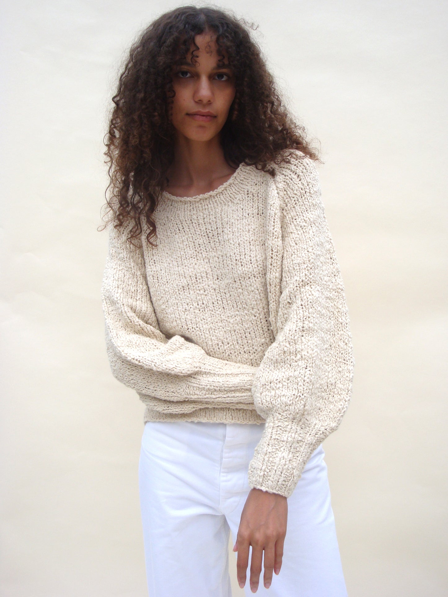 Nogu Handknit Pullover - Crema