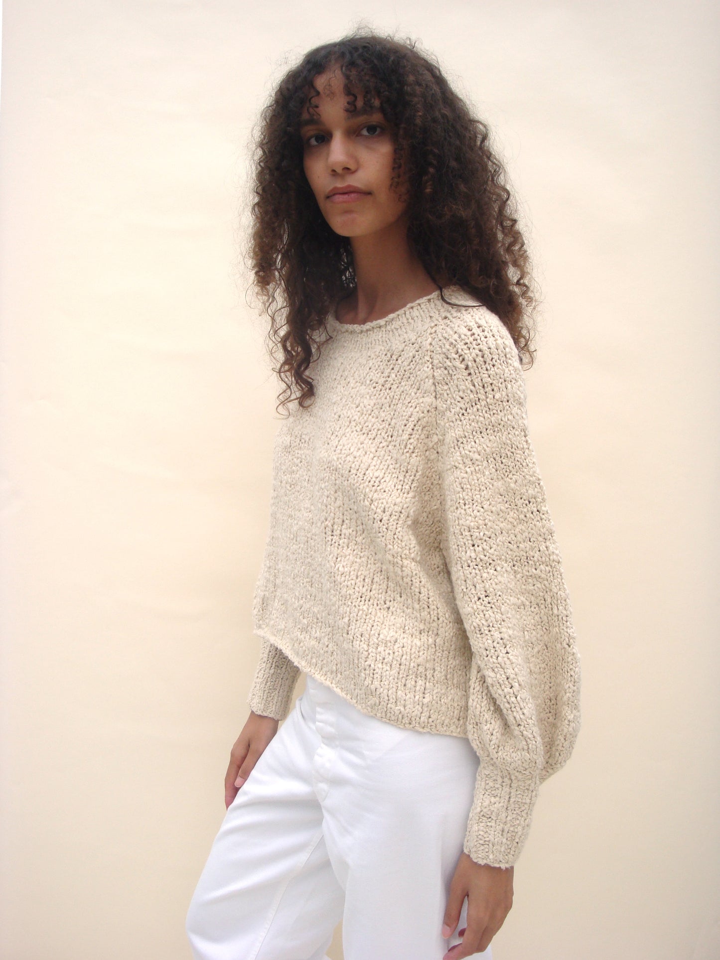 Nogu Handknit Pullover - Crema